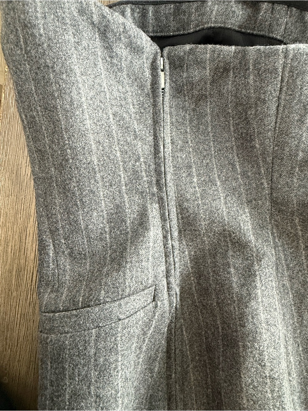 NWT A.L.C. Renee Top in Grey Melange Strapless Wool Blend Size 0 - Picture 7 of 10